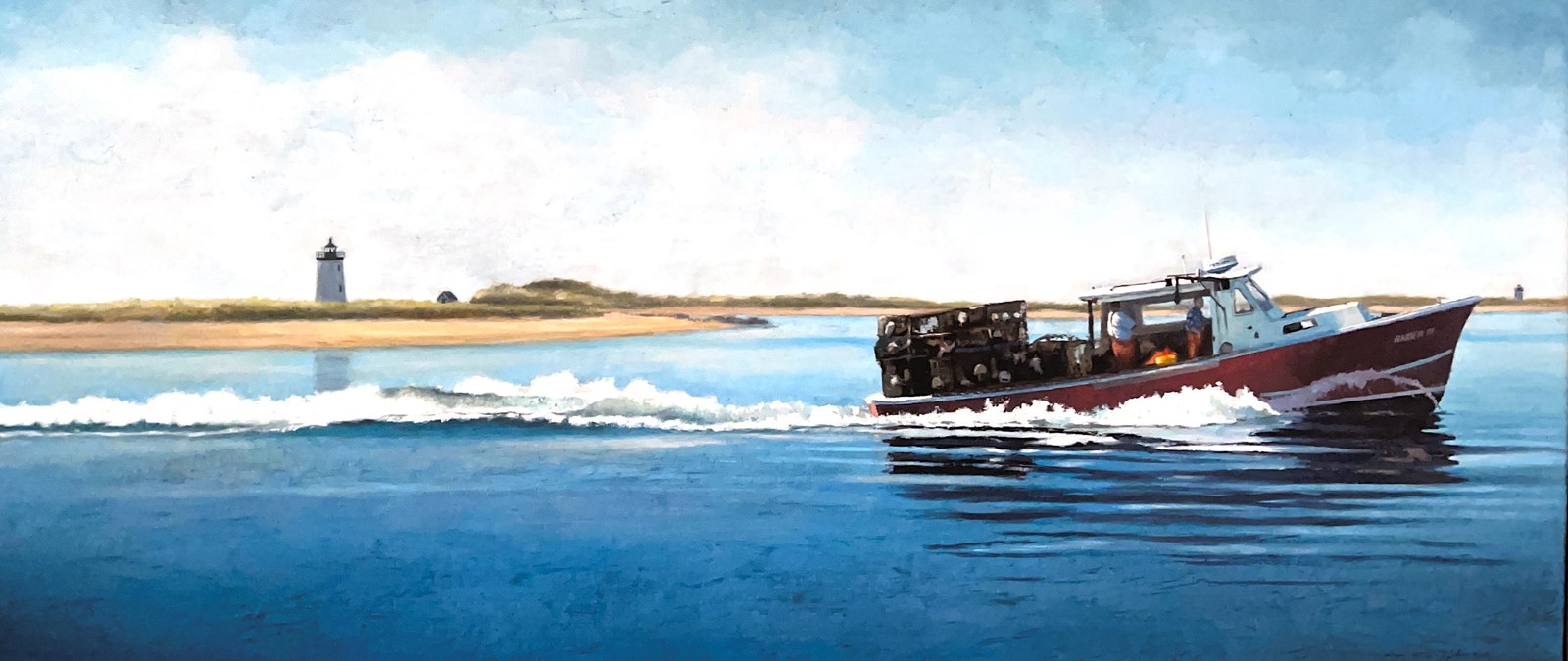 Raider III at Long Point, painting by Thomas A. D. Watson